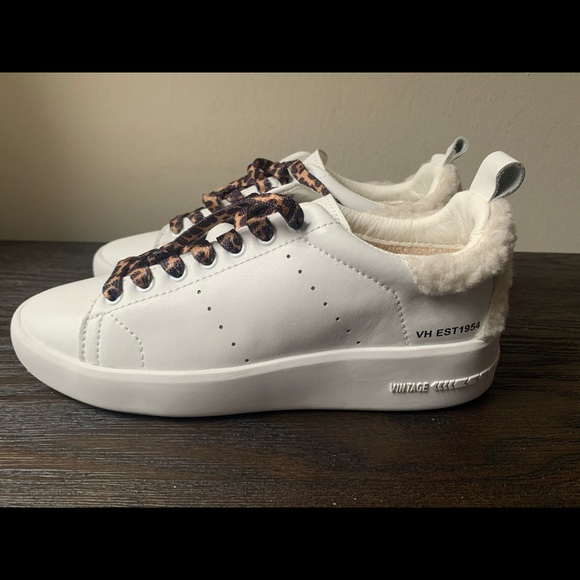 NEW VINTAGE HAVANA
Meadow Leather & Faux Fur-Trim Sneakers - Picture 2 of 8